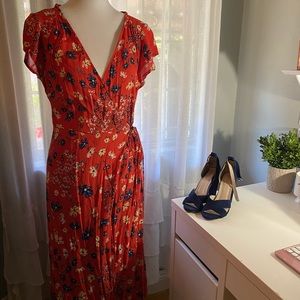 Floral wrap dress